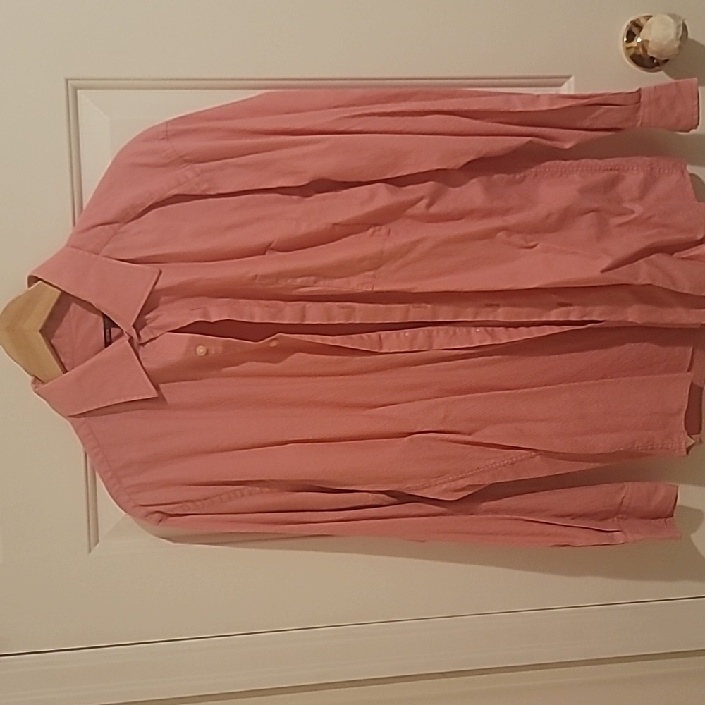BCBG Max Azaria Pink Slim Fit 16.5 34/35 Textured Dress Shirt